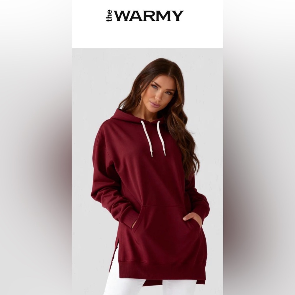 The Warmy Women's Burgundy Hoodie Dress